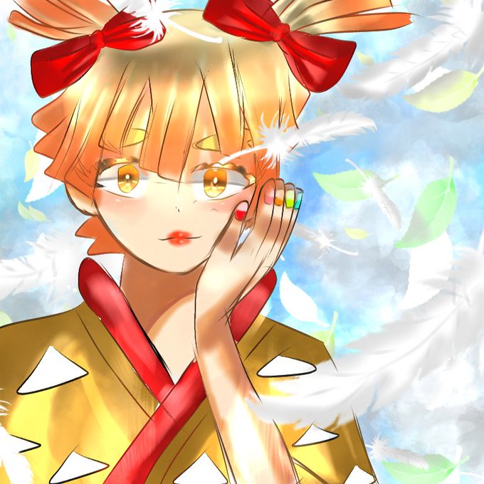 美咲💫みーちゃん🎴🤠さんがTwitterに投稿した我妻善逸(鬼滅の刃)のイラスト。