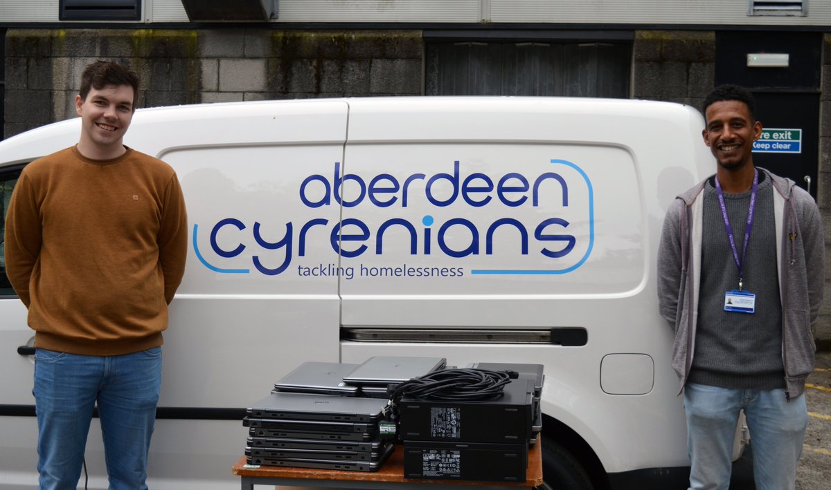 HuttonITS's tweet image. As an Institute committed to sustainability, we are delighted to donate a number of laptops and desktop computers to Aberdeen Cyrenians supporting digital inclusion, essential in all aspects of life today @Abdn_Cyrenians