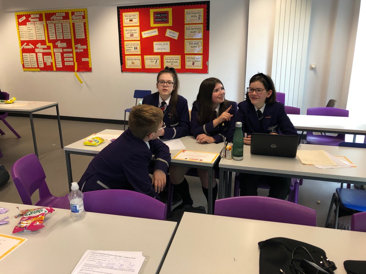 StHildasLibrary's tweet photo. Having a great time so far at the @Literacy_Trust Reading Champions Wuoz#NRCQuiz2021 @StHildasCE @EngStHildas https://t.co/Jn3xCC3JY0