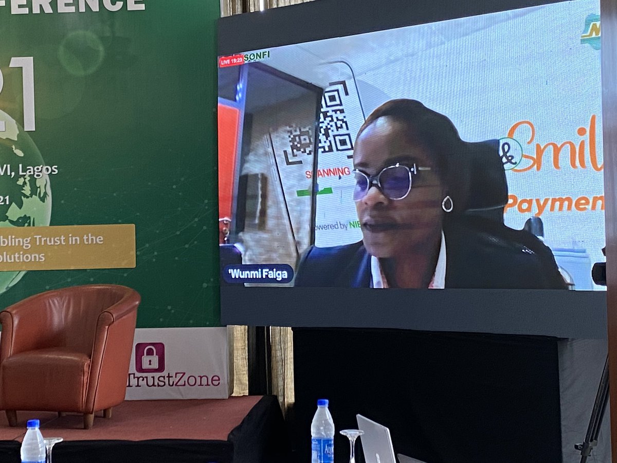 CcisonfiN's tweet photo. Keynote address address titled “Creating &amp; Maintaining Trust in a Digital Economy” Delivered by Wunmi Faiga, CISO @ NIBSS representing Premier Oiwoh (NIBSS MD) https://t.co/e79GPq5RBQ