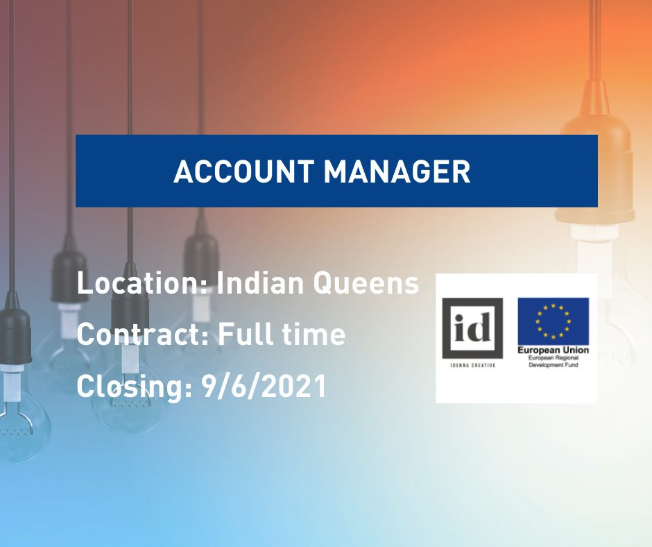 UPJobs_Cornwall's tweet image. Join @IdennaCreative, the full service house of creative storytellers, as an Account Manager.

Are you a self-motivator with experience of leading teams? Are you a great communicator that stays cool under pressure? Find out more and apply 👇