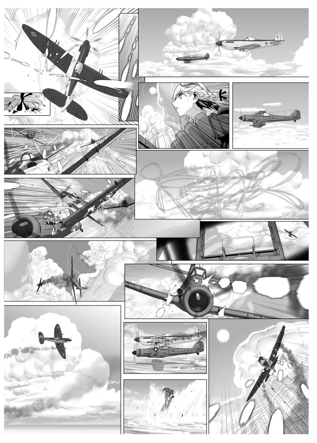 単行本用に1年前の画像漁ってたら時浜先生のペンギン島航空隊のファンアートでてきた!縦長画像でいけるね!応援すればまた描いてくれるかな? 