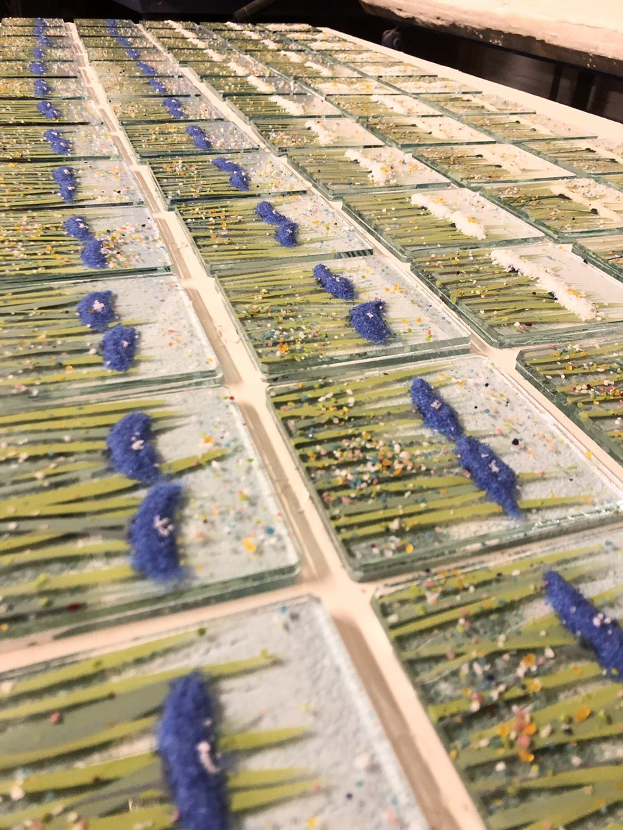 RhianGoodhand's tweet photo. Back by popular demand - Norma coasters. Should be available for sale this weekend #GoodhandGlass #MadeinWales https://t.co/48rTYIuaE5