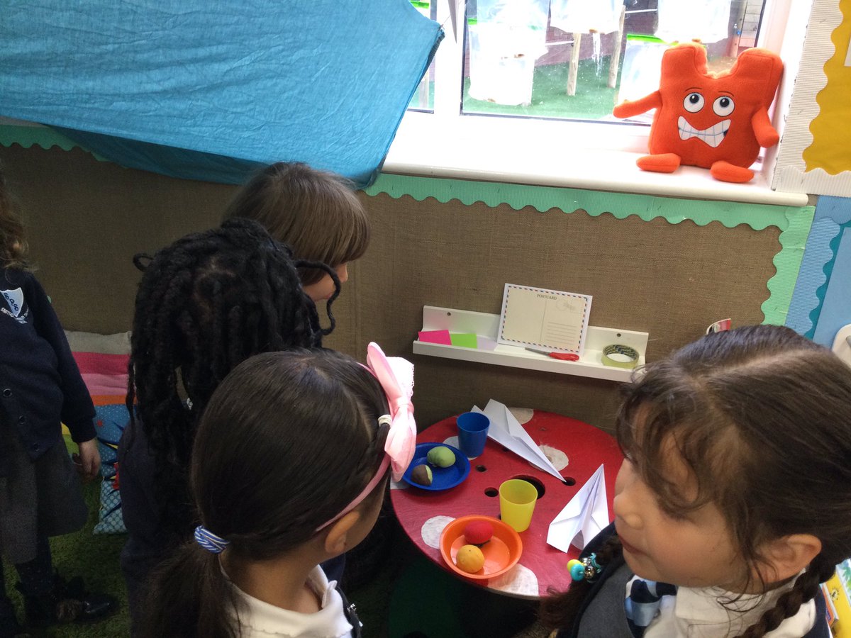 This morning we were shocked to discover someone had been in our classroom and built a den. It looked like they love making aeroplanes! They had left other objects behind too. We wrote questions on our own paper aeroplanes and we are hoping they respond tomorrow #smithdownwriters