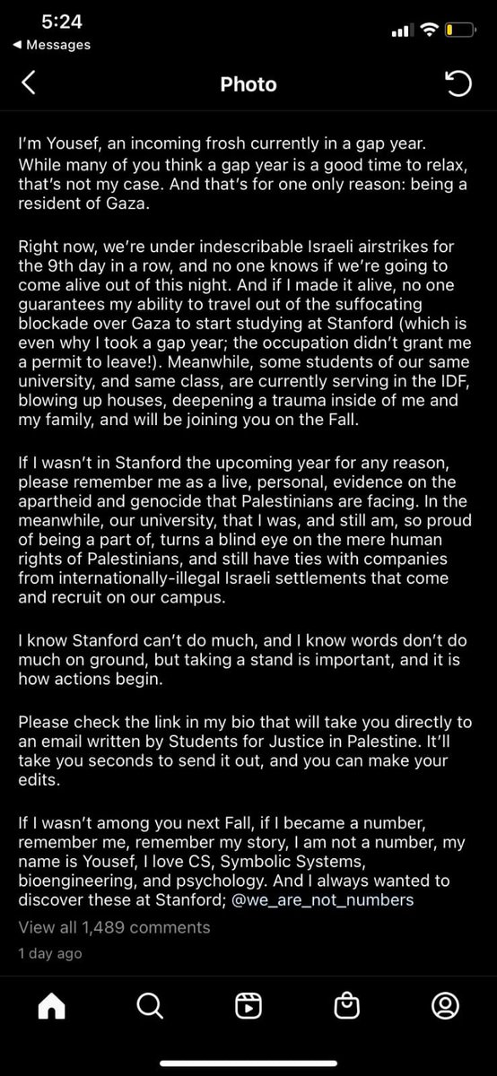 Dr. Rania Awaad (@drraniaawaad) on Twitter photo This is Yousef. He would be an incoming freshman <a href="/stanford/">Stanford University</a>
He's currently in #Gaza and has no idea if he's going to make it out alive, let alone ever join us <a href="/stanford/">Stanford University</a>
Can you see yourself in him? Your own aspirations?
Please read his letter, pray for him and all of #Palestine This is Yousef. He would be an incoming freshman <a href="/stanford/">Stanford University</a>
He's currently in #Gaza and has no idea if he's going to make it out alive, let alone ever join us <a href="/stanford/">Stanford University</a>
Can you see yourself in him? Your own aspirations?
Please read his letter, pray for him and all of #Palestine