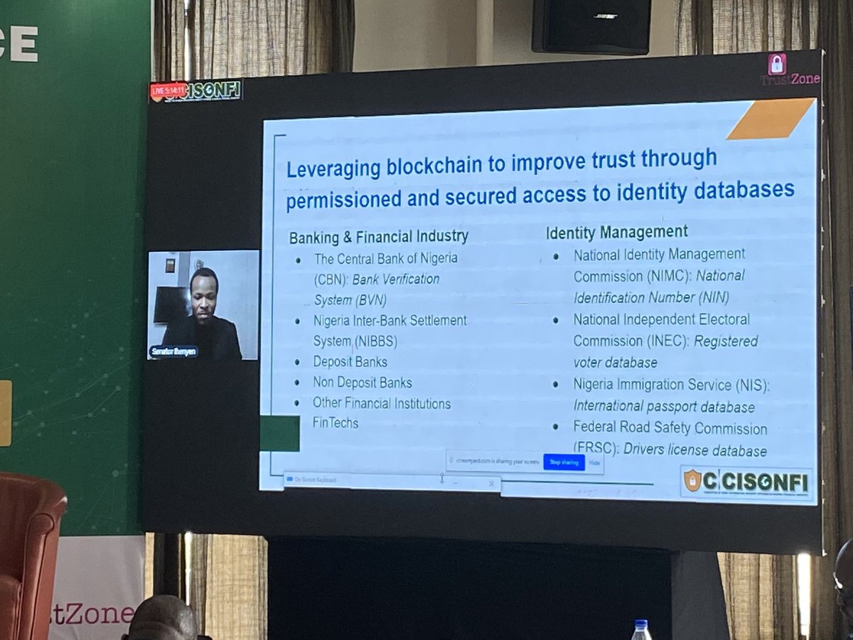 CcisonfiN's tweet photo. Blockchain: an enabler for trust in a digitally transforming economy?
Senator Ihenyen (Infusion Lawyers) #ccisonfi2021 #blockchain #Bitcoin #crypto #cybersecurity https://t.co/yxCL3QZnLO