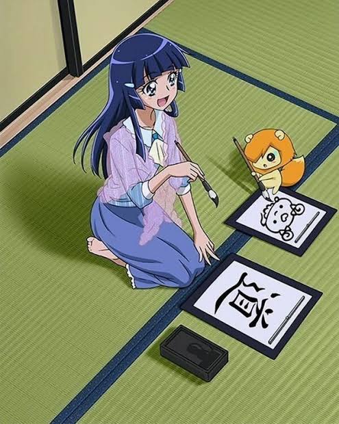 スマイルプリキュア!　青木れいか ハーフのれん 未開封 ムービック スマイルプリキュア! E.青木れいか ハーフのれん