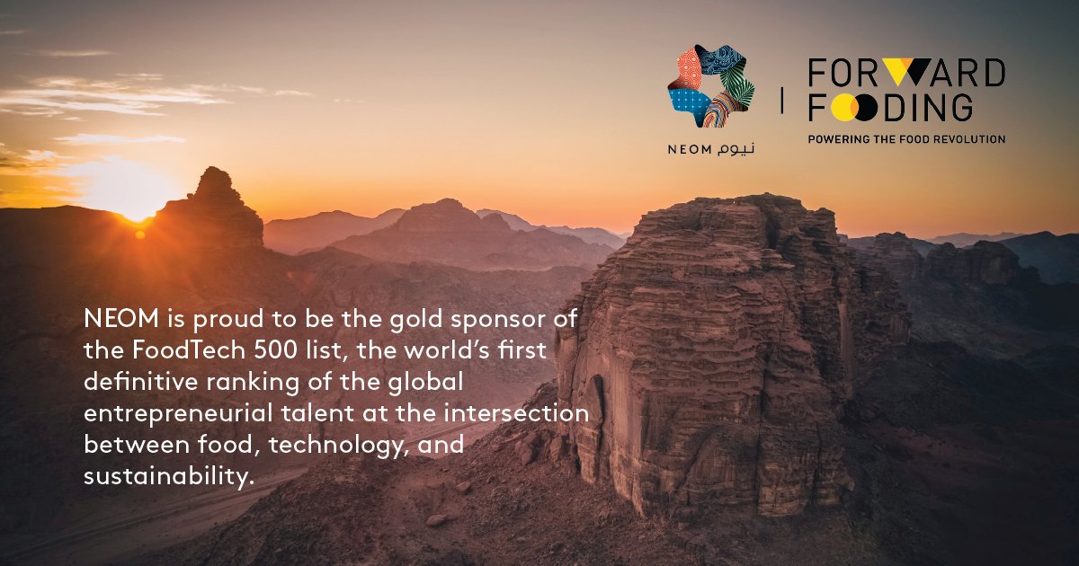 #NEOM will create the first fully renewable, sustainable food system. To mark this, NEOM is the gold sponsor of FoodTech 500, the world's first global talent ranking of food, technology and sustainability innovators. 

Welcome to the Future of Food. This is NEOM.

#DiscoverNEOM