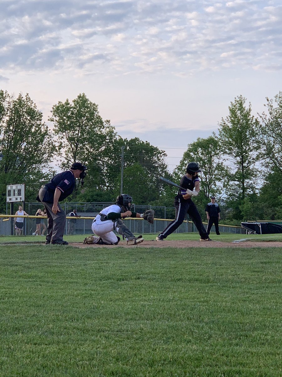 Mamacece6's tweet photo. @BDHS_Baseball His last at bat as a GIANT!  💜 https://t.co/4jFX6OVr0i