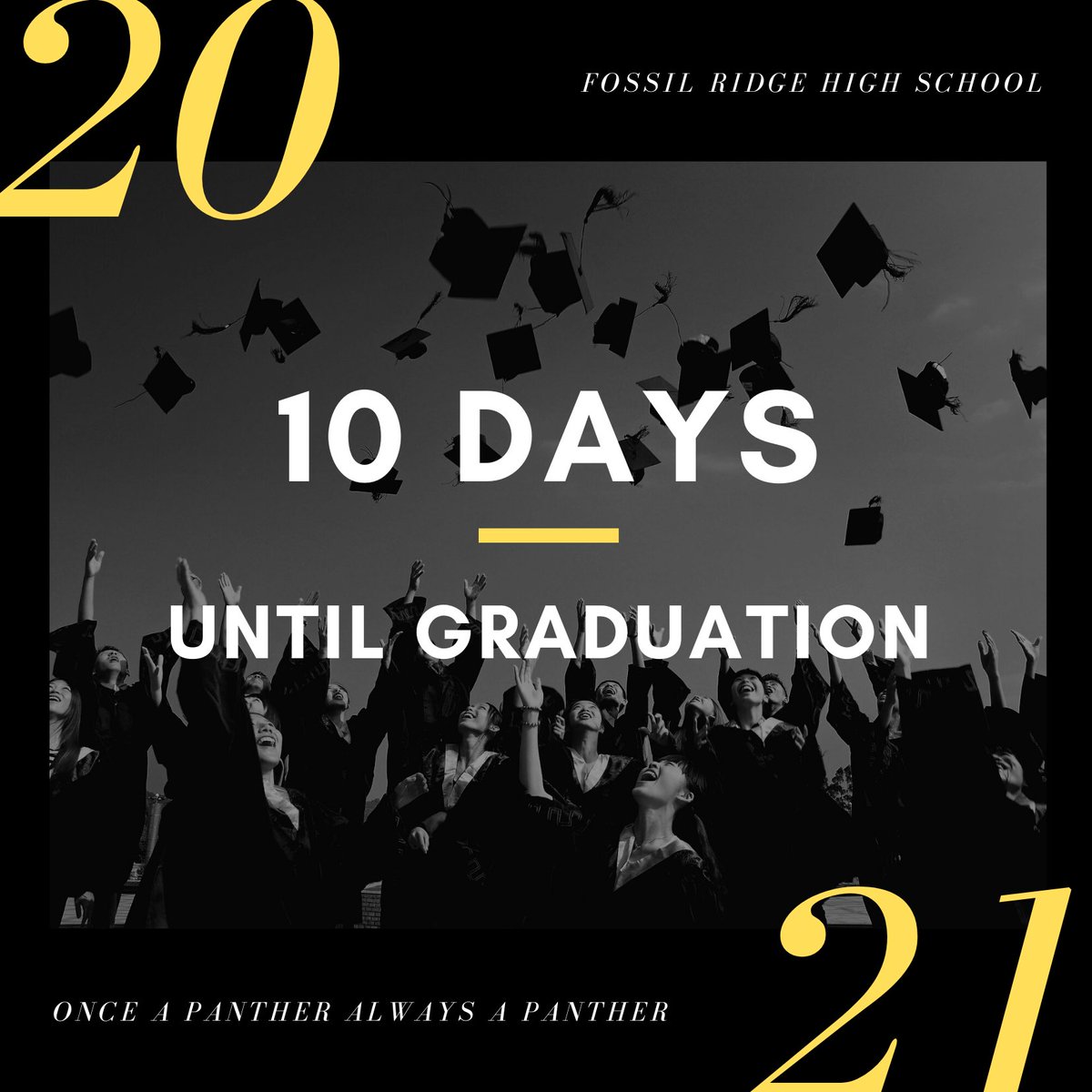 🌟🎓 SENIORS
Only 10 days remaining until graduation! 
<a href="/FossilRidgeKISD/">Fossil Ridge High School</a>