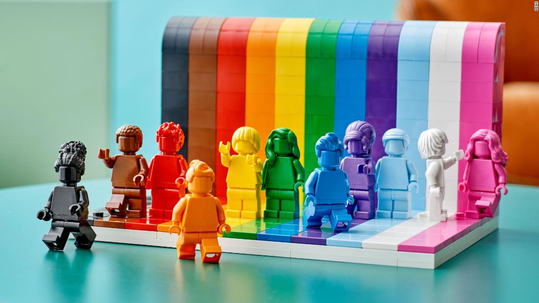 CNN's tweet image. Lego unveils first LGBTQ set ahead of Pride Month cnn.it/3fxnM3b