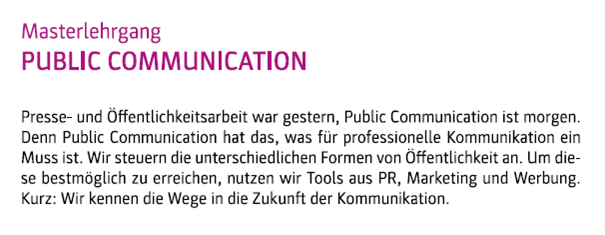 heinzwassermann's tweet image. An der @fh_joanneum  kann man ab WS 2021/22 wieder 4 Semester lang #PublicCommunication studieren
fh-joanneum.at/public-communi…