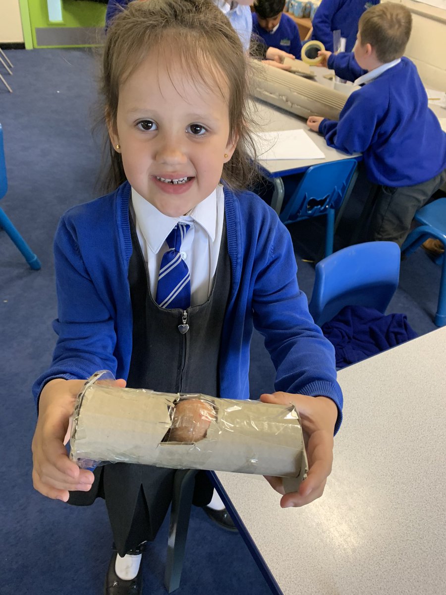 MissSmith43's tweet photo. Could Year 1/2 save Humpty from the great fall? We used a range of materials to protect him.  🥚 🍳 @Bowness_Primary https://t.co/Y9hnuJEn0r