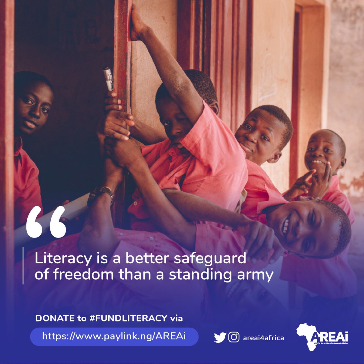 The expected outcome of #FastTRACK is that all beneficiaries can gain basic literacy and numeracy skills, within a safe learning environment. We need your support to make this happen. #FundLiteracy today via paylink.ng/AREAi #ForEveryChild #EducationForAll