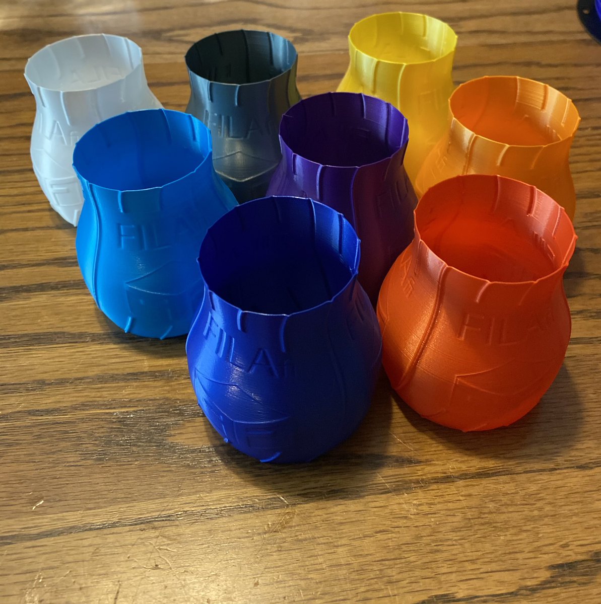 When you can’t decide what color to print so you just print them all! #filament #colorful #3dprint #3Dprinting
