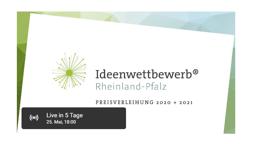 SelbstaendigRLP's tweet photo. Die Preisträger des Ideenwettbewerbs RLP stehen fest! Freuen Sie sich auf viele kreative Ideen und nehmen Sie am 25. Mai 2021, 18 Uhr, live an der Preisverleihung teil: https://t.co/f0zxfUzq3K. https://t.co/JU4nP3qaka