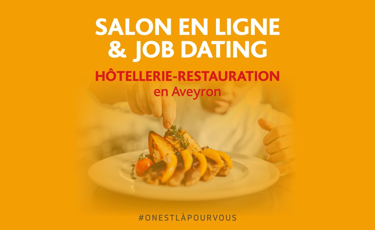 FTravail_OCC's tweet photo. #Recrutement : Autour de l'#HôtellerieRestauration en #Aveyron Job dating &amp; salon en ligne. Infos 👉 https://t.co/BunNjYoZ9a @lAveyronRecrute @totem_radio #AvecPôleEmploi @LaurentPAUL_Occ @mc_ringenbach @SentenacJacque1 https://t.co/iql8iIqAn5