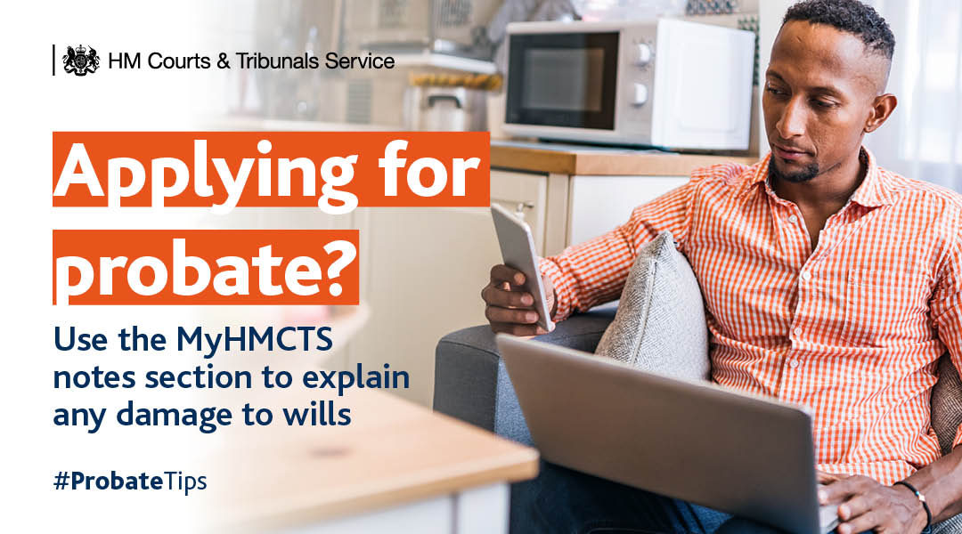 HMCTSgovuk's tweet photo. Even minor damage to a will, such as a tear, can delay a #probate application.
If you're a probate practitioner, use the notes field on our online service to explain what's happened when the will or codicil is changed or damaged.
https://t.co/ZIHnxtE0R8
#ProbateTips https://t.co/u6ZDssOUSX