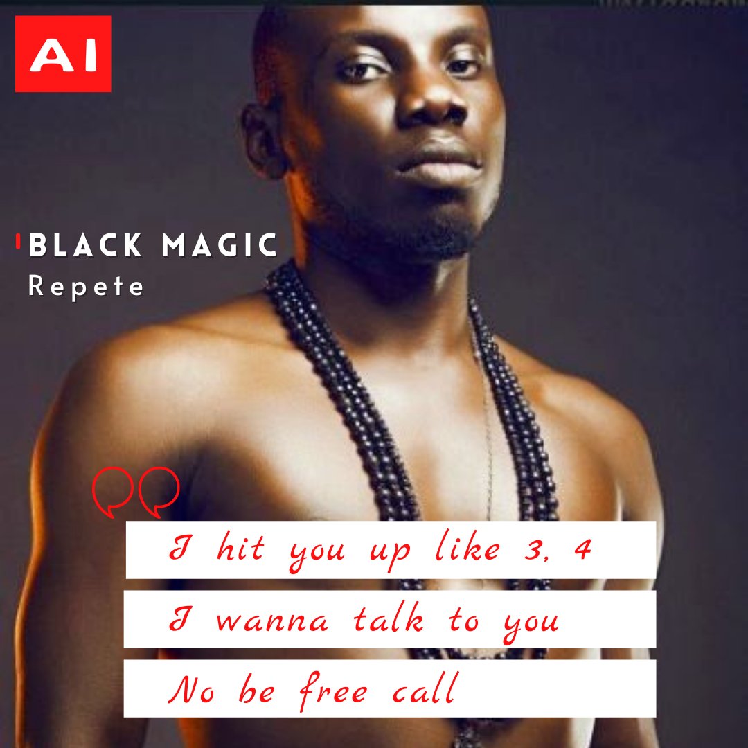 AfrobeatsIntel's tweet photo. This song 🤝🏽 Word play
🎶@ejayblackmagic - Repete
-
#AfrobeatsIntelligence #Afrobeats #Throwbacklyrics #Musiclyrics https://t.co/jtXJ23s0hR