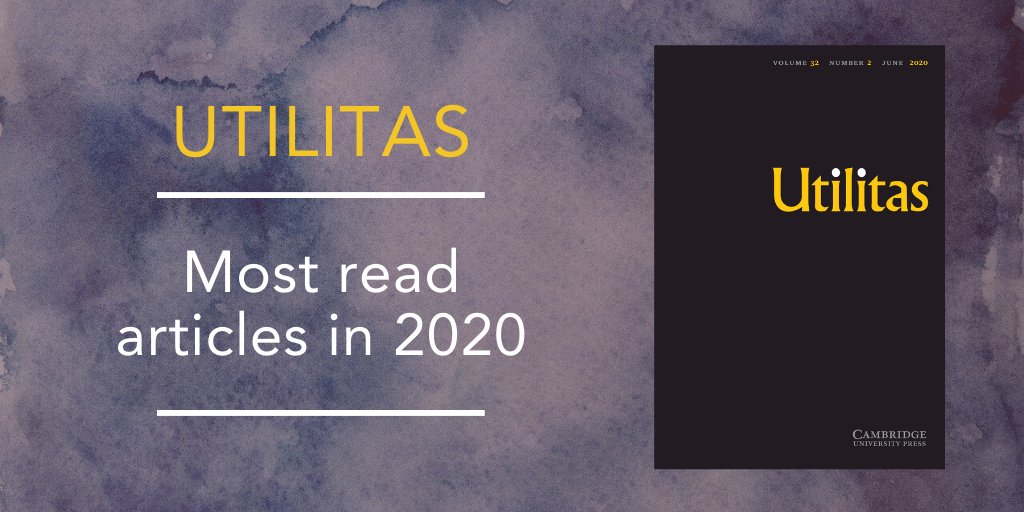 CambUP_PHILNYUK's tweet image. We have collated some of the #MostRead #JournalArticles from Utilitas in 2020: ow.ly/wgUQ50EGWLK

Free to read for the rest of the year.