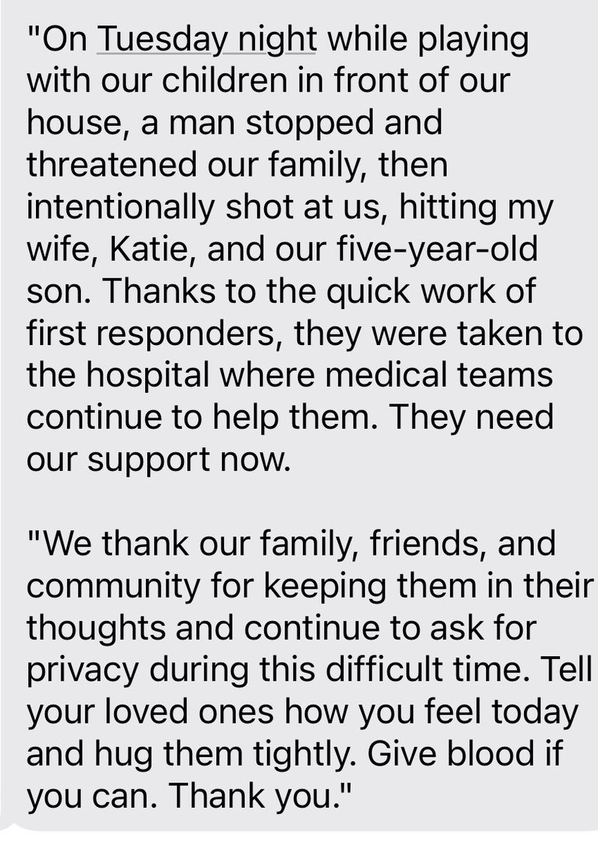 #NEW <a href="/fox5dc/">FOX 5 DC</a> is now hearing from Patrick Reilly, the Logan Circle dad whose wife &amp; 5-year-old son were shot Tuesday evening over what <a href="/DCPoliceDept/">DC Police Department</a> say was a dispute over a scooter. Reilly says a man stopped &amp; threatened them, intentionally shooting: