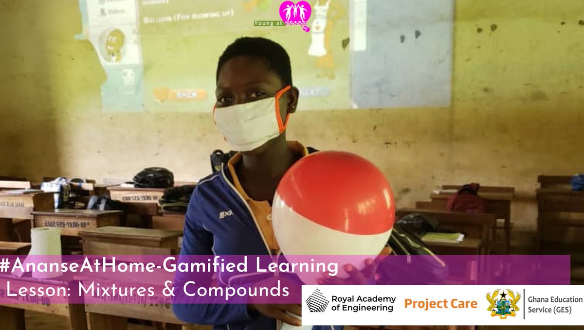 youngatheartgh's tweet photo. The Science lesson associated to module 1 is mixtures and compounds. Students have explored creating mixtures and compounds, as explained in the associated story, by using everyday materials found at home. #AnanseAtHome https://t.co/KUINfalNz2