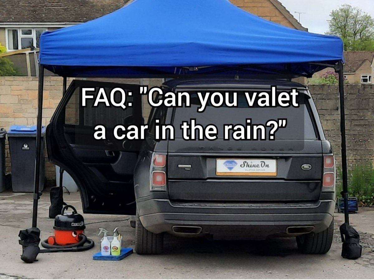 Frequently Asked Question - "Can you work in the rain?" 🌧

Answer: Yes. The gazebo covers cars enough to be able to open the doors under shelter, and then be raised to be able to wash the exterior 👍