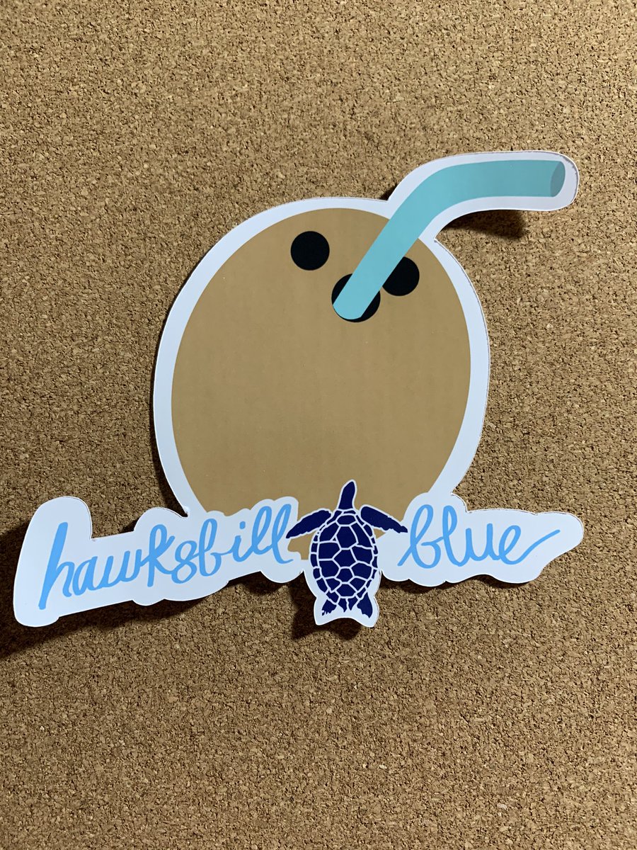 HawksbillBlue's tweet photo. Put that lime in the coconut (insert lime here) with this fresh Hawksbill Blue Coconut Drink sticker! #hawksbillblue #coconut #sticker #stickermaking #cricut https://t.co/yvHk3LhE0v