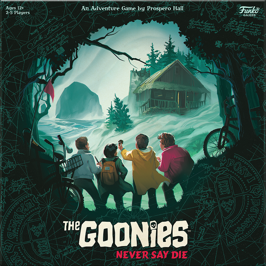 BoardGameGeek's tweet photo. The Goonies are back in 2021, with U.S. publisher @FunkoGames releasing the tabletop game The Goonies: Never Say Die, in which one player takes on the role of Goondocks Master against Mikey, Mouth, Chunk, Data, and Sloth.

More details: https://t.co/hfdL6wc0mH —WEM https://t.co/ScVM4bZS0V