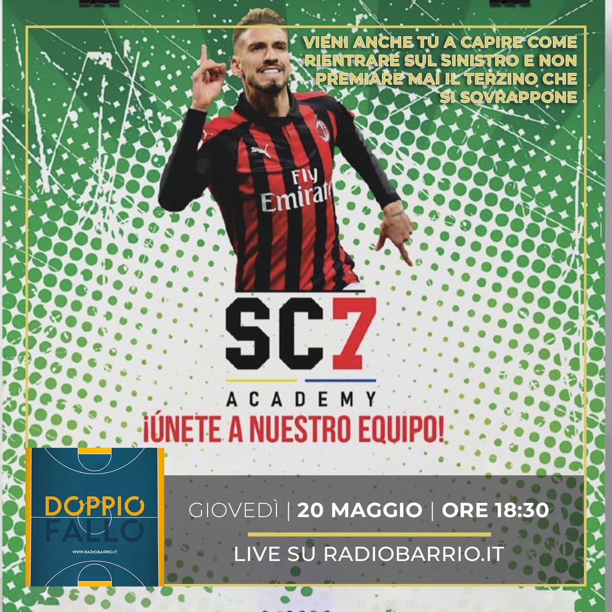DoppioFalloRB's tweet image. A Doppio Fallo oggi vi fanno scuola e doposcuola.
Ultima settimana di campionato, puntata imperdibile. Alle 18:30 su radiobarrio.it