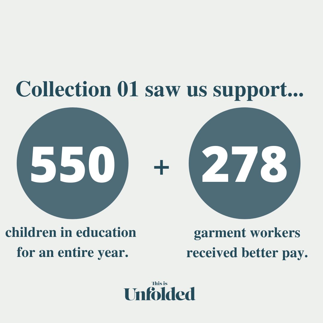 We're doing things differently at @thisisunfolded. You place your order, THEN we make your clothes. By doing so we reduce waste in the industry, support children in education and pay garment workers better. Check out Collection 02 here - bit.ly/3xOMtk0 #thisisunfolded