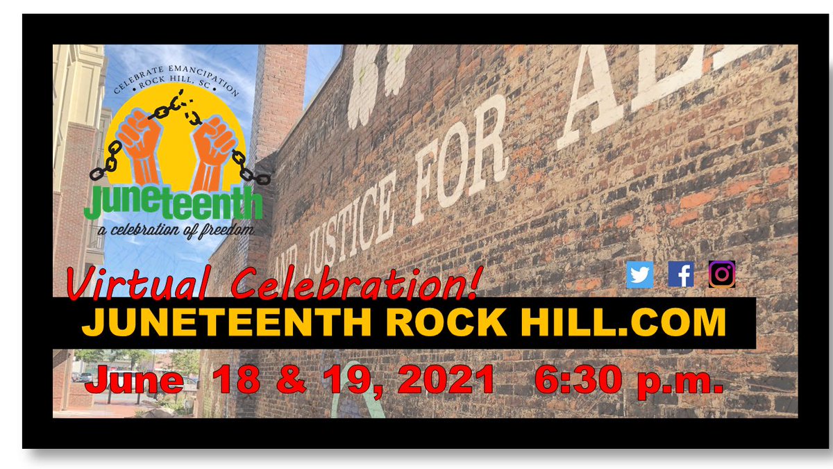 The 2021 Juneteenth Virtual Celebration of Freedom is June 18 &amp; 19 at 6:30pm. Plan to join us Live on our Facebook page for a wonderful array of local poets, artists &amp; musicians.
