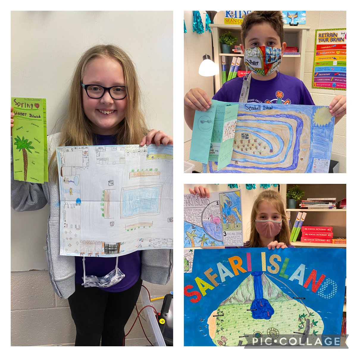 These fourth graders rocked the “create your own island” challenge! #teamfox
