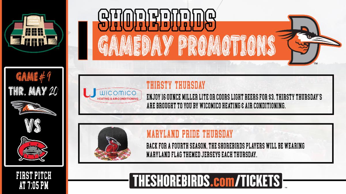 Delmarva Shorebirds on Twitter "It's a Thirsty Thursday presented by