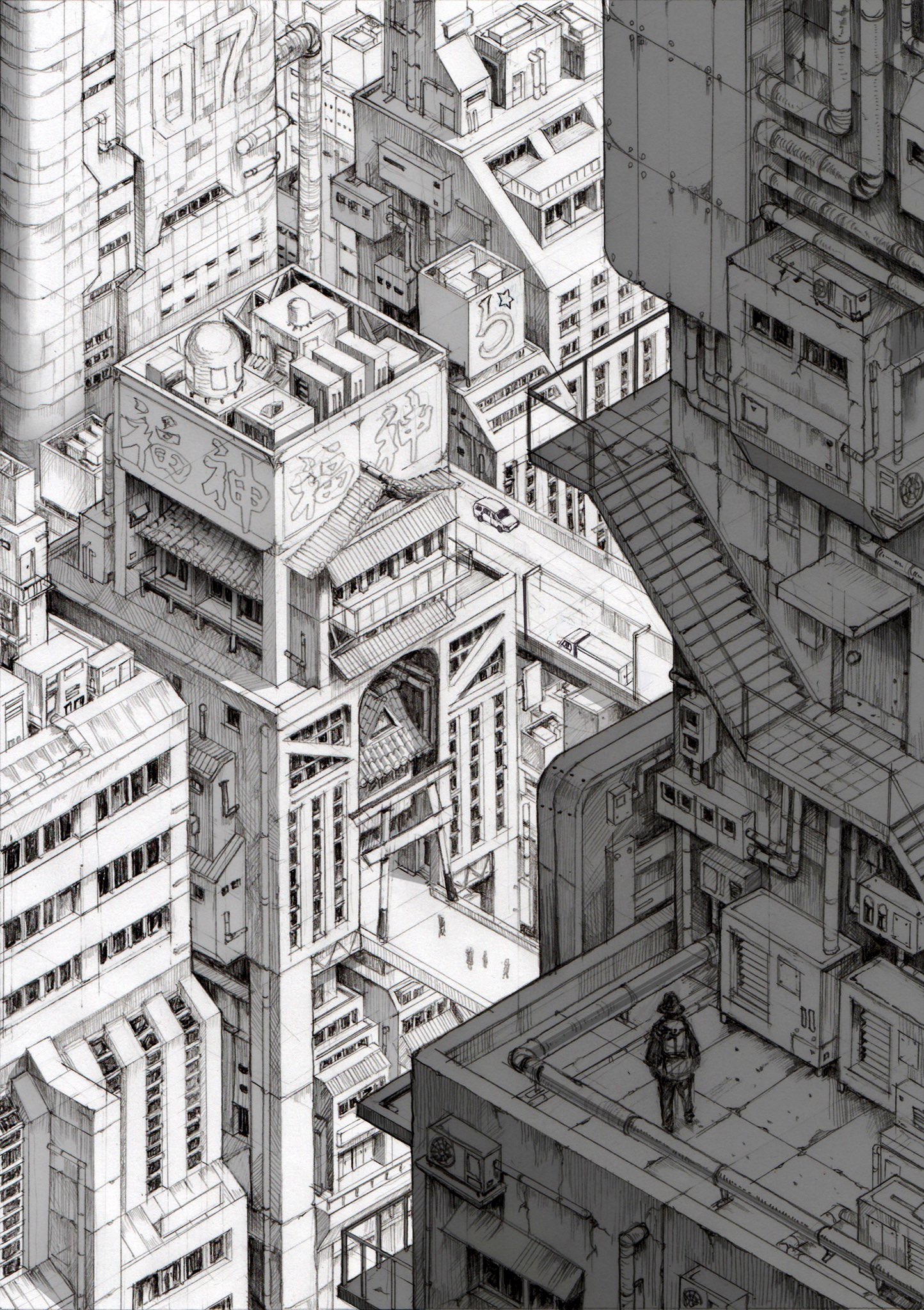 空想風景画家 小須田隆英 Takahide Kosuda Illust Design 空想風景画 新作 この世界の生活を想像しながら 描いてます わりと好き なんてお方 Rt フォローなどいただけると 嬉しいです イラスト王国 イラスト塾 イラスト 線画 イラスト通り