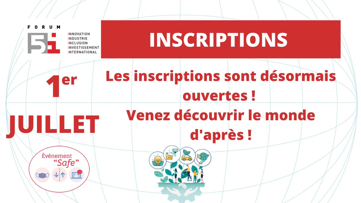 📢 La 24e édition du Forum5i est confirmée en présentiel  le🗓01/07 sur le thème du monde d'après 🌍 
Inscriptions 👉 cutt.ly/ab3hZzo

▶️Restez connectés afin de découvrir les projets sélectionnés pour la Vitrine Technologique du #Forum5i2021‼️