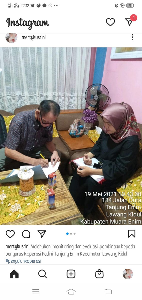 Merty73734082's tweet photo. Melakukan  monitoring dan evaluasi ,pembinaan kepada pengurus Koperasi Padini Tanjung Enim Kecamatan Lawang Kidul
#penyuluhkoperasi
#ppklkemenkop
#ppklsumsel
#ppklmuaraenim
#koperasikeren
#lawancovid19
#janganlupapakaimasker
#janganlupajagajarak
#janganlupacucitangan https://t.co/JSOFbiqjVc