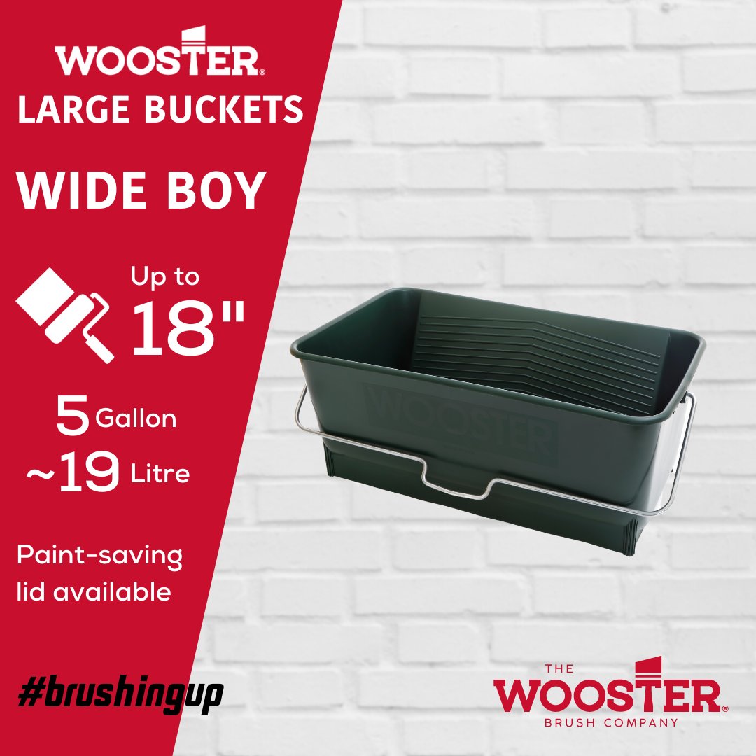 Woosterbrushuk's tweet photo. Your big green friends to take on all of your high-rolling jobs!
High-capacity, tough, stable and solvent-resistant. The Wide Boy, 4-Gallon and Sherlock Buckets will get you through. https://t.co/vc7V0ot9v2