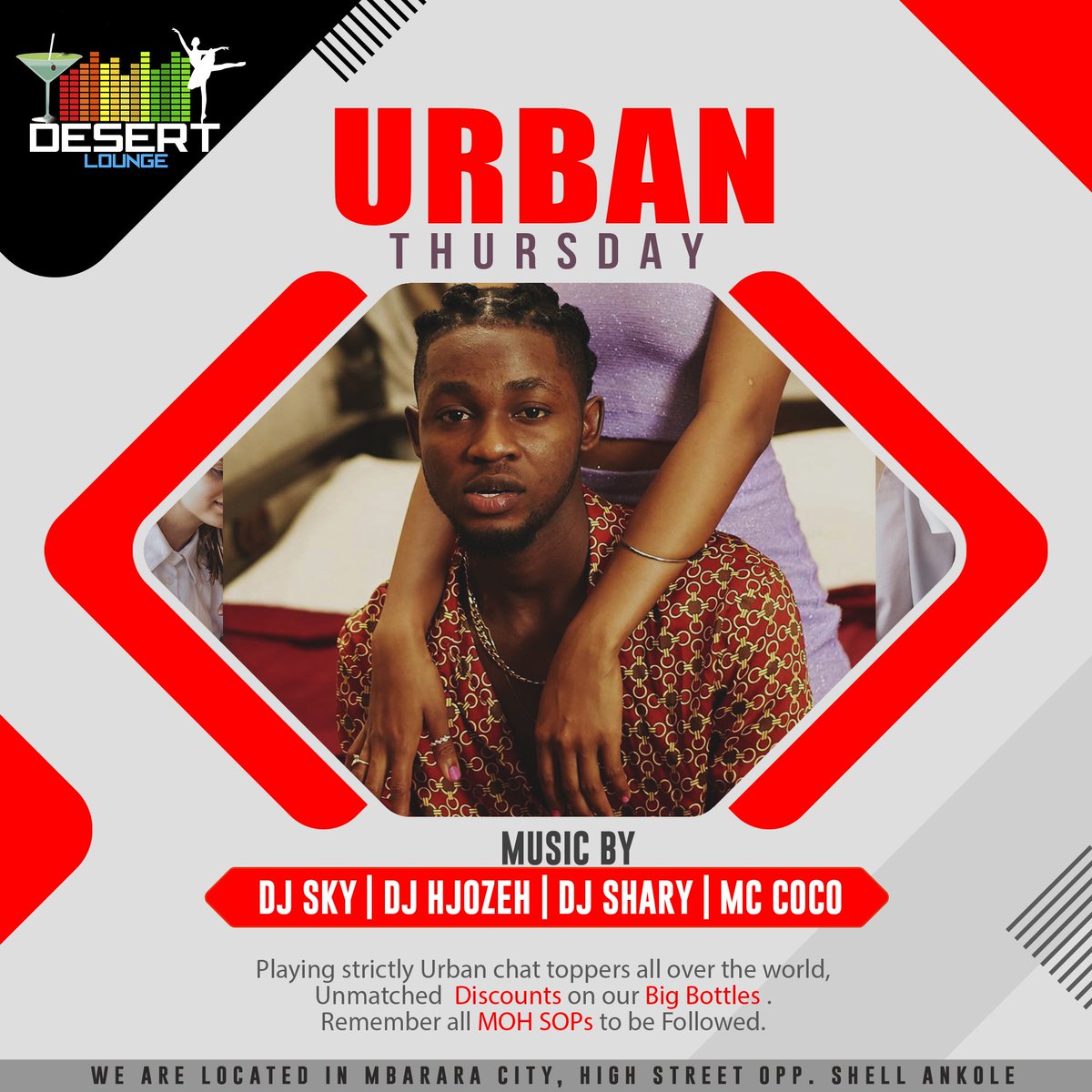 Desertlounge1's tweet photo. We are on again with the famous #urbanThursdays with @DjHjozeh Mr cool stuff | @djsky256 The party Beast and @shary_dj The incredible...blending yo Fav new and Oldskool Urban chat toppers. 
Remember a big Discount on our Major Bottles... https://t.co/WKFwthRQjd