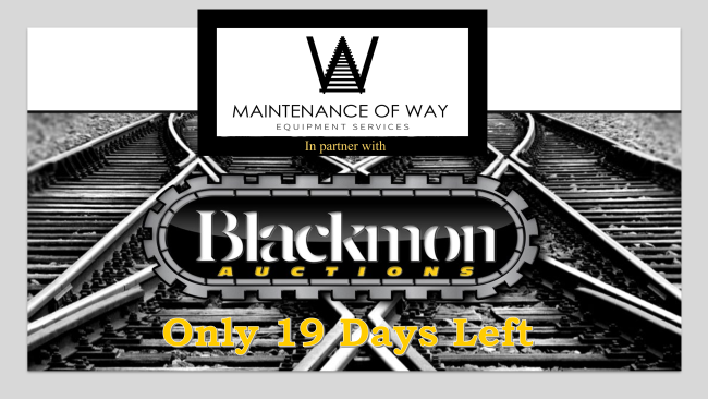 Less than twenty days until the our Blackmon Auction! It will be here before you know it. Preview night with happy hour on June 7th with in person and virtual auction on June 8th. We hope to see you at our Rosenberg, Texas location for the event. 
#MOW #Railroad #Blackmon #Going