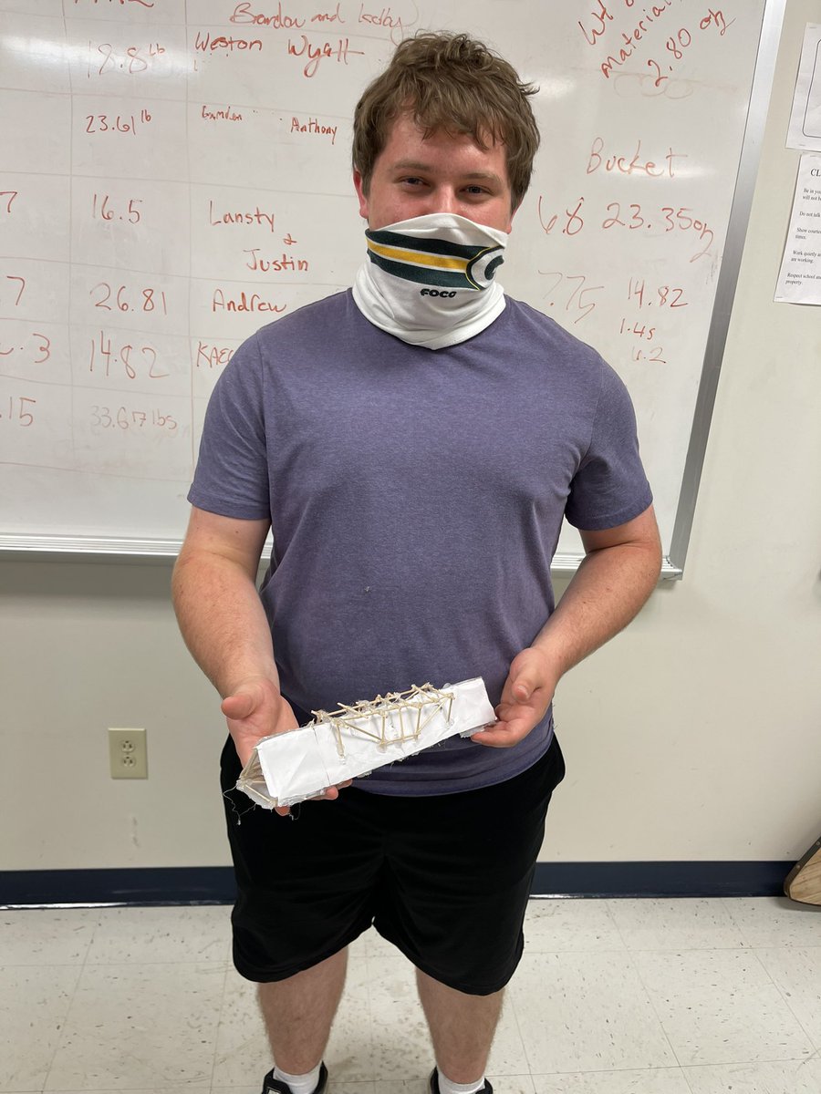espinrichard1's tweet photo. @China_Spring_HS @chinaspring_ffa @chinaspringisd and the winner of the 2021 toothpick bridge building competition is... Caleb! His reward is a ribeye steak lunch, cooked his way this coming Monday! Congratulations Caleb! #promotingstudents #ctemrespin #toothpickbridge https://t.co/cSvYwy7k3F