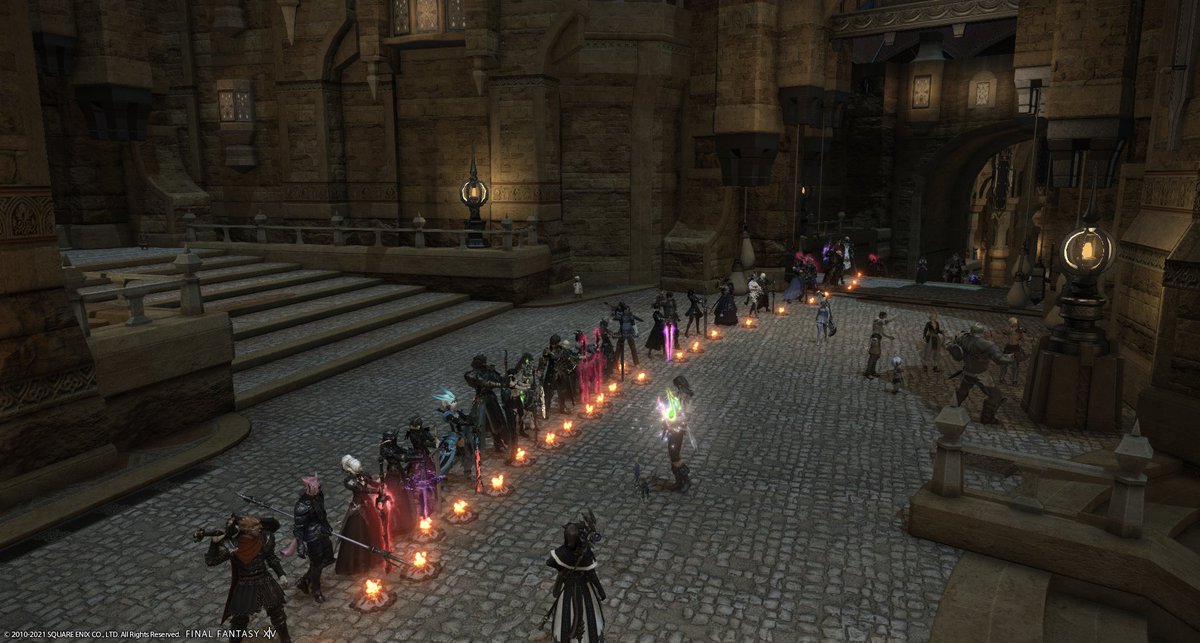 Real_Shuna's tweet photo. A look at the #FFXIV Dark Knight tribute for #KentaroMiura, creator of #Berserk. From my spot @ Cerberus (Chaos Datacenter).

Bless everyone who participated.

Rest in Peace, Miura-san. https://t.co/BW4x1eKCCH