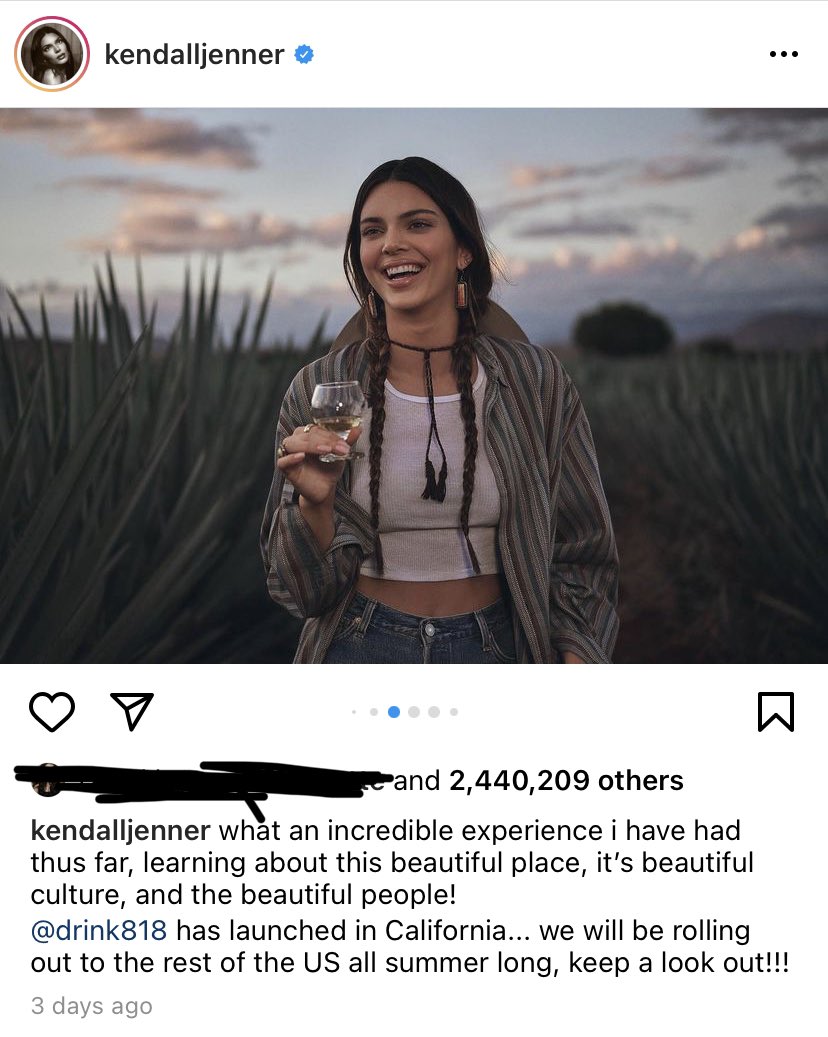 don’t let kendall jenner’s shitty modeling distract you from the fact that she’s appropriating mexican culture to sell her stupid tequila