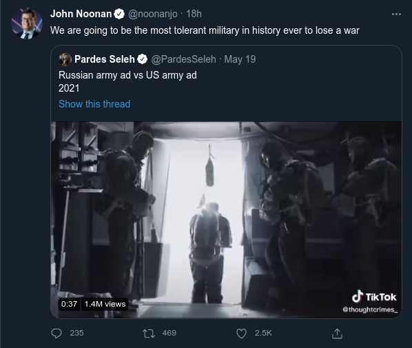 inflammateomnia's tweet photo. Clowns like these teach a perfect lesson about seeming effective vs being effective, a lesson that goes all the way back to the Iliad.

Of course they're just pandering, but let's take them seriously for a moment and compare their views to some modern and ancient alternatives. https://t.co/GzBAlIOIih