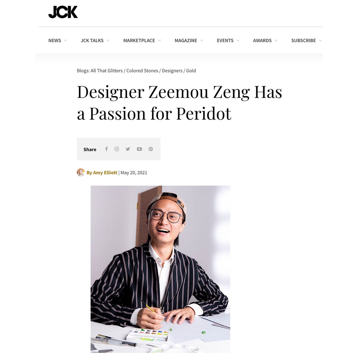 ZeemouZeng's tweet photo. The JCK @JCKMagazine interview is out across the USA today as part of the News Email to all subscribers worldwide. Read the full interview here: https://t.co/KNmyjrbM2I https://t.co/c74h9OxD5n