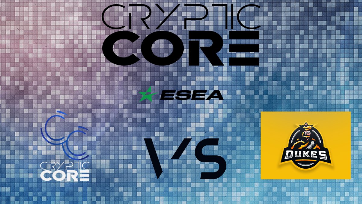 core_cryptic's tweet photo. Go team cryptic!!!

Cryptic Core UK vs Dukes eSports

@ESEA open!

Map: overpass

📺:  https://t.co/M7NtNcFfQm

#csgo #ESEA #counterstrike #CrypticFuture https://t.co/v8zy29JWBy