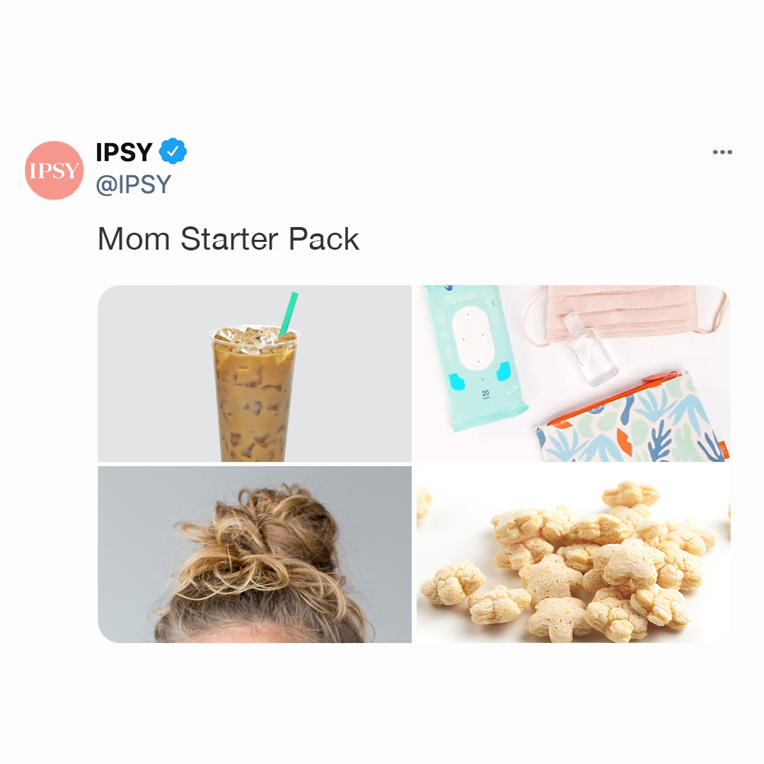 IPSY's tweet photo. Shoutout to the moms with a venti iced coffee in one hand and a sticky child in the other. 💪 #IPSYFlowerPower https://t.co/e892y6nboZ