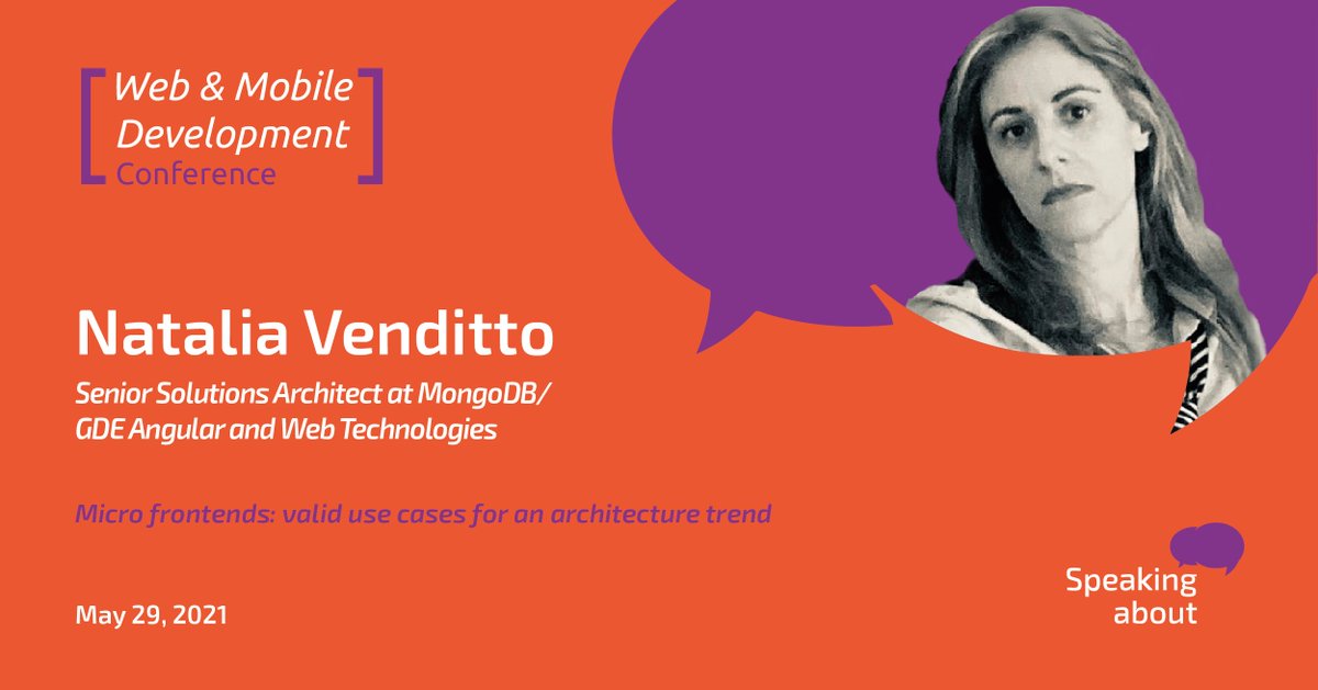 No #SpeakingAbout 2021, o <a href="/AnfibiaCreativa/">Natalia Venditto🦋</a>  2021, a r sobre Micro frontends: valid use cases for an architecture trend.

Micro Front-ends ganhou notoriedade quando começou a ser usadas as técnicas de microsserviços aplicadas ao desenvolvimento front-end.

Vais perder esta talk?
