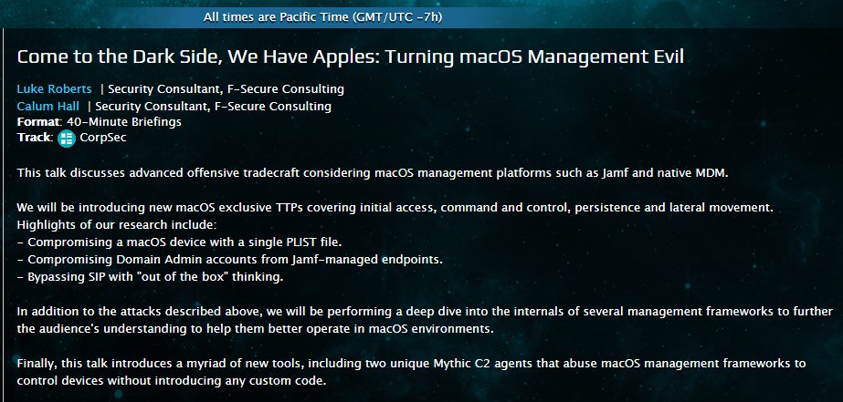 \o/

Looking forward to presenting this with <a href="/_calumhall/">Calum Hall</a> in August at BlackHat USA 2021.

It's going to be a good one!