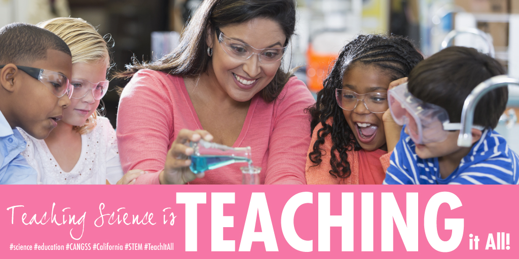 'Science education includes the ability to teach in an integrated way - students learn math, reading, comprehension, critical thinking & so much more… Science is a way to teach it all!

#science #education #CANGSS #California #STEM #TeachItAll'